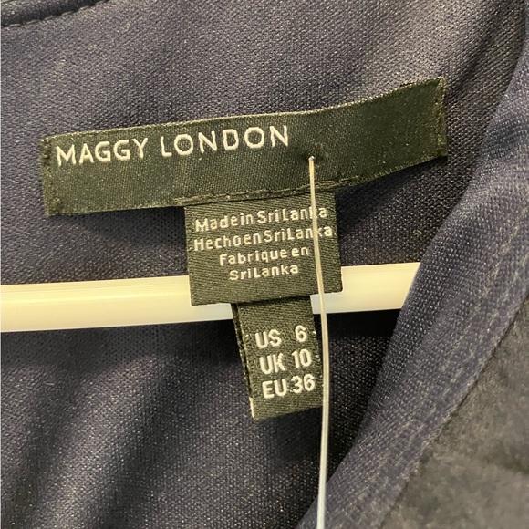 Navy Ruffle Sleeve Dress - Picture 8 of 9